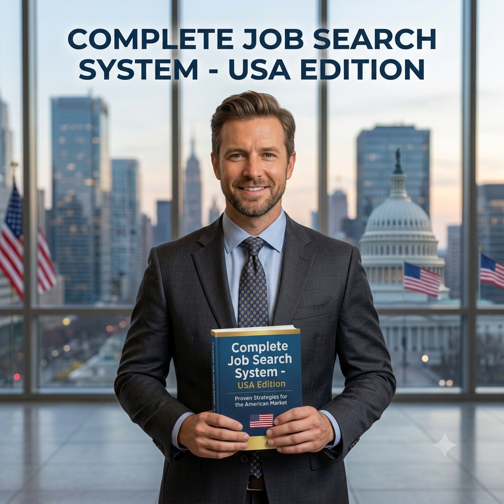 USA Edition job search toolkit: application tracker on a laptop, resume document and interview preparation checklist